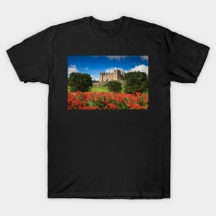 Drumlanrig Castle and Montbretia Photograph Dumfries and Galloway T-Shirt